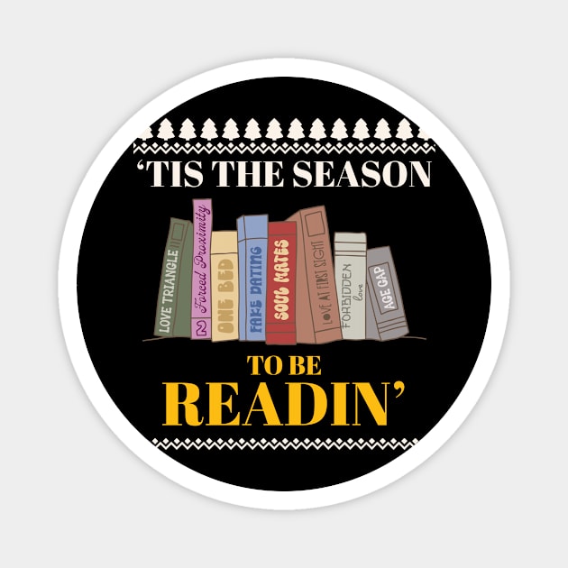 Bookish book Christmas holiday gifts & librarian gift for book nerds, bookworms Magnet by OutfittersAve